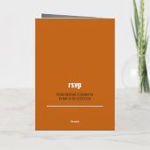 Invitation Burnt Orange Bold & Modern Photo Graduation (Dos)