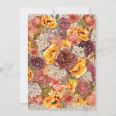 Invitation Burnt Orange Crème rouille Floral 50e anniversaire (Dos)