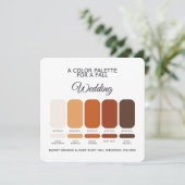 Invitation Burnt Orange Deep Rust Fall Wedding Palette Card (Debout devant)