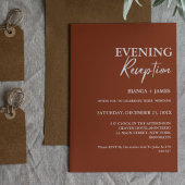 Invitation Burnt Orange Terracotta Rustique Réception De Mari