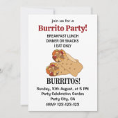 Invitation Burritos Je ne mange que des Burritos (Devant)