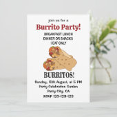 Invitation Burritos Je ne mange que des Burritos (Debout devant)