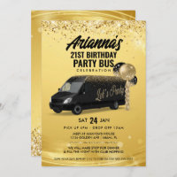 Bus Black and Gold Party