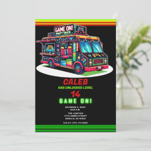 Invitation Bus Camion de Jeux de Lumières de Fête Anniversair