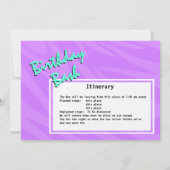 Invitation Bus de fête Anniversaire Bash (Dos)