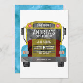 Invitation Bus de fête Chiva Rumbera Pachangera colombien (Devant / Derrière)