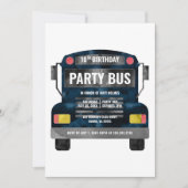 Invitation Bus de fête d'anniversaire (Devant)