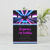 Invitation Bus de fête Lumières de danse Plancher de danse Fê (Debout devant)