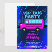 Invitation Bus de fête VIP (Devant / Derrière)