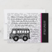Invitation Bus de la fête des ports léopard (Dos)