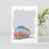 Invitation Bus de voyage émettant de la fumée (Debout devant)