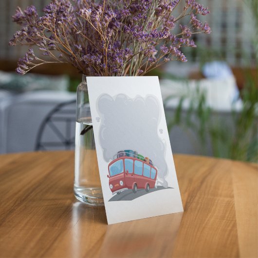 Invitation Bus de voyage émettant de la fumée