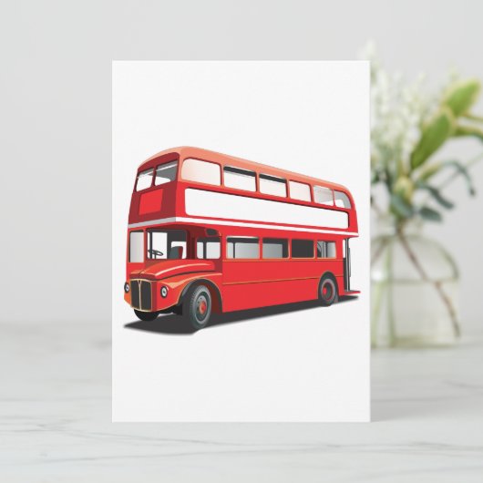 Invitation Bus Double Decker (Debout devant)
