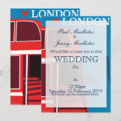 Invitation Bus rouge de Londres (Devant / Derrière)