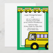 Invitation Bus scolaire/ photo (Devant / Derrière)