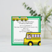 Invitation Bus scolaire/ photo (Debout devant)