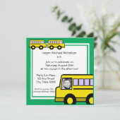 Invitation Bus scolaire/ photo (Debout devant)