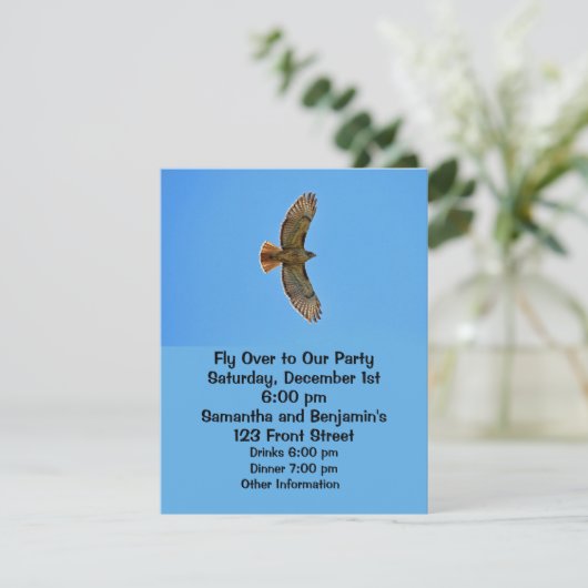 Invitation Buse à queue rousse en vol (Debout devant)