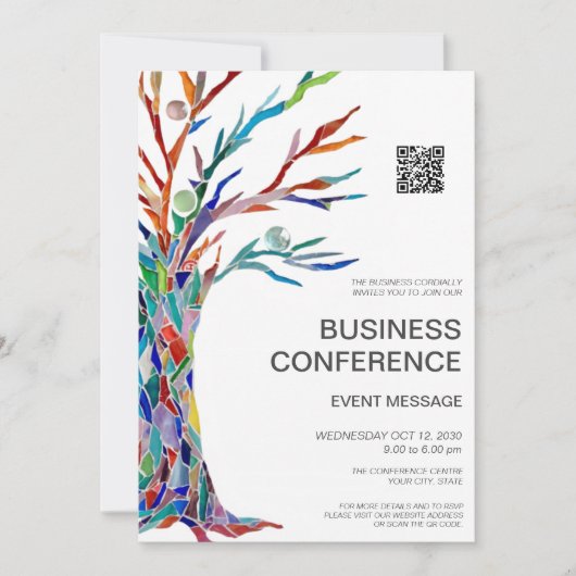 Invitation Business Conference Event QR Code (Devant)