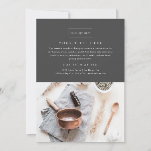 Invitation Business Event Minimalist Professional Photo (Devant)