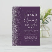 Invitation Business Grand Ouverture Dark Purple Parties scint (Debout devant)