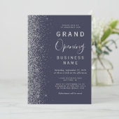 Invitation Business Grand Ouverture Parties scintillant d'arg (Debout devant)