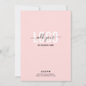 Invitation Business Grand Ouverture rose moderne élégant (Dos)