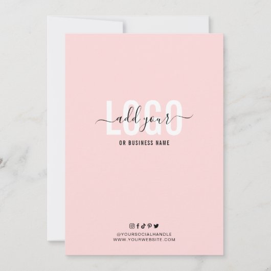 Invitation Business Grand Ouverture rose moderne élégant (Dos)