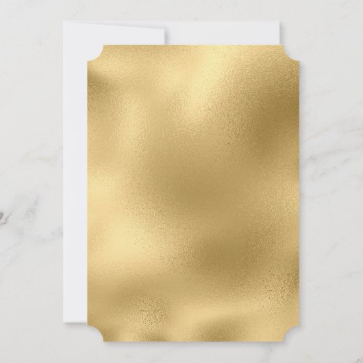Invitation Business Grand Réouverture Faux Gold Confetti Star (Dos)