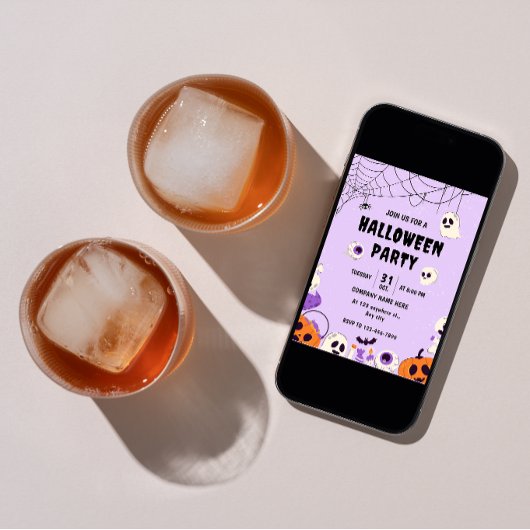 Invitation Business Halloween Mixer Office Party Custom