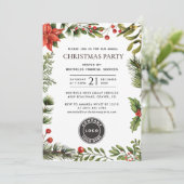Invitation Business Logo Annual Corporate Christmas Party (Debout devant)