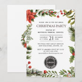 Invitation Business Logo Annual Corporate Christmas Party (Devant / Derrière)