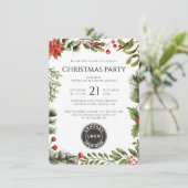Invitation Business Logo Christmas Holiday Party (Debout devant)