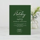 Invitation Business Logo Entreprise Bureau Fête de Noël (Debout devant)