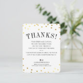 Invitation BUSINESS MERCI chic taches or moderne (Debout devant)