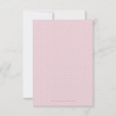Invitation BUSINESS MERCI NOTE jolie polkadot rose (Dos)