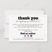 Invitation Business Merci Retro Rainbow Sun Bright Day (Dos)