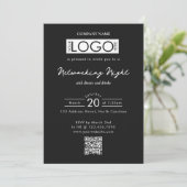 Invitation Business Networking Dinner Event Logo QR Code (Debout devant)