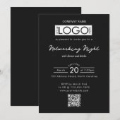 Invitation Business Networking Dinner Event Logo QR Code (Devant / Derrière)