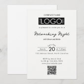 Invitation Business Networking Dinner Event Logo QR Code (Devant / Derrière)