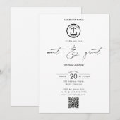 Invitation Business Networking Dinner Event Logo Script (Devant / Derrière)