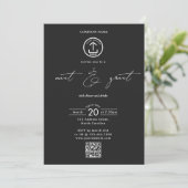 Invitation Business Networking Dinner Event Logo Script (Debout devant)