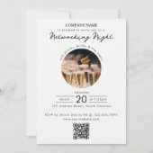 Invitation Business Networking Dinner Event Photo QR Code (Devant)
