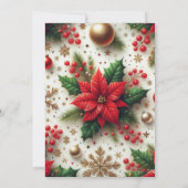 Invitation Business Noël Party Rouge et or (Dos)