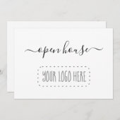 Invitation Business Open House - Ajouter un logo (Devant / Derrière)
