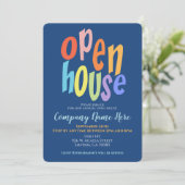 Invitation Business Open House Modern (Debout devant)