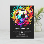 Invitation But Whimsical Editable Soccer Anniversaire (Debout devant)