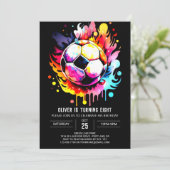 Invitation But Whimsical Editable Soccer Anniversaire (Debout devant)