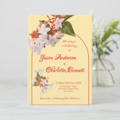 Invitation Butter Yellow & Honeysuckle Photo Wedding (Debout devant)