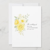 Invitation Butter Yellow Ivory Floral Wedding (Dos)